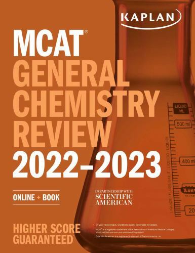 MCAT General Chemistry Review 2022-2023: Online + Book (Kaplan Test Prep), Kapla