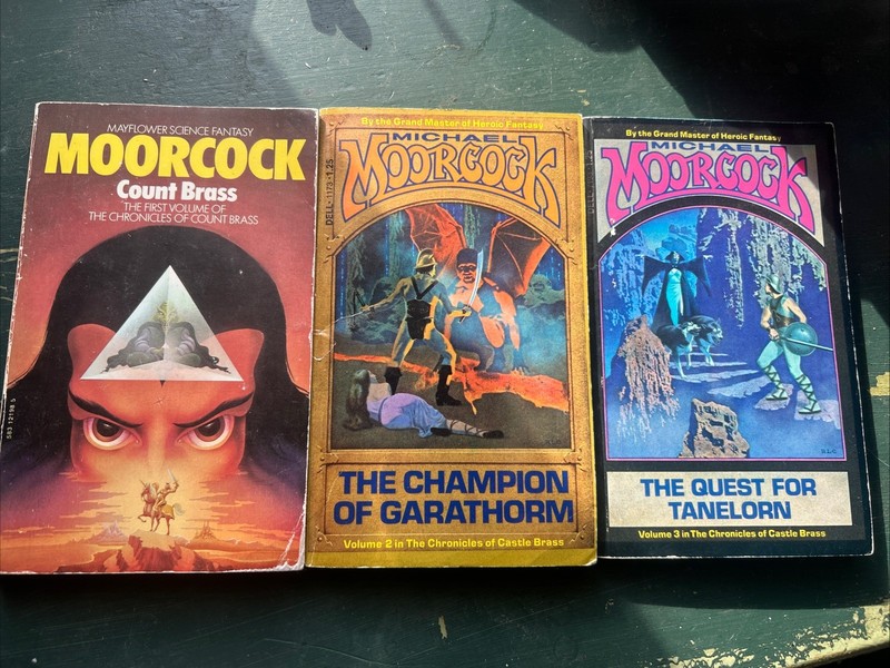 The Chronicles Of Castle Brass Vol. 1-3 by Michael Moorcock, vintage paperbacks