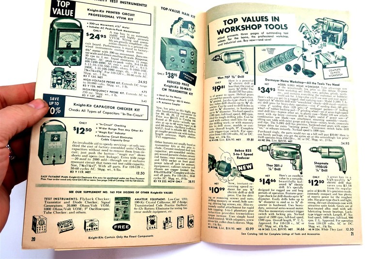 Vintage 1957 ALLIED RADIO Catalog Book with Original Mailing Envelope No 168 gallery