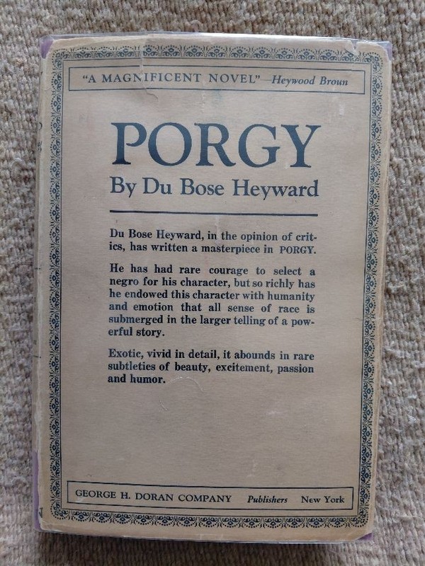 Porgy by Du Bose Heyward – George H Doran Company 1925