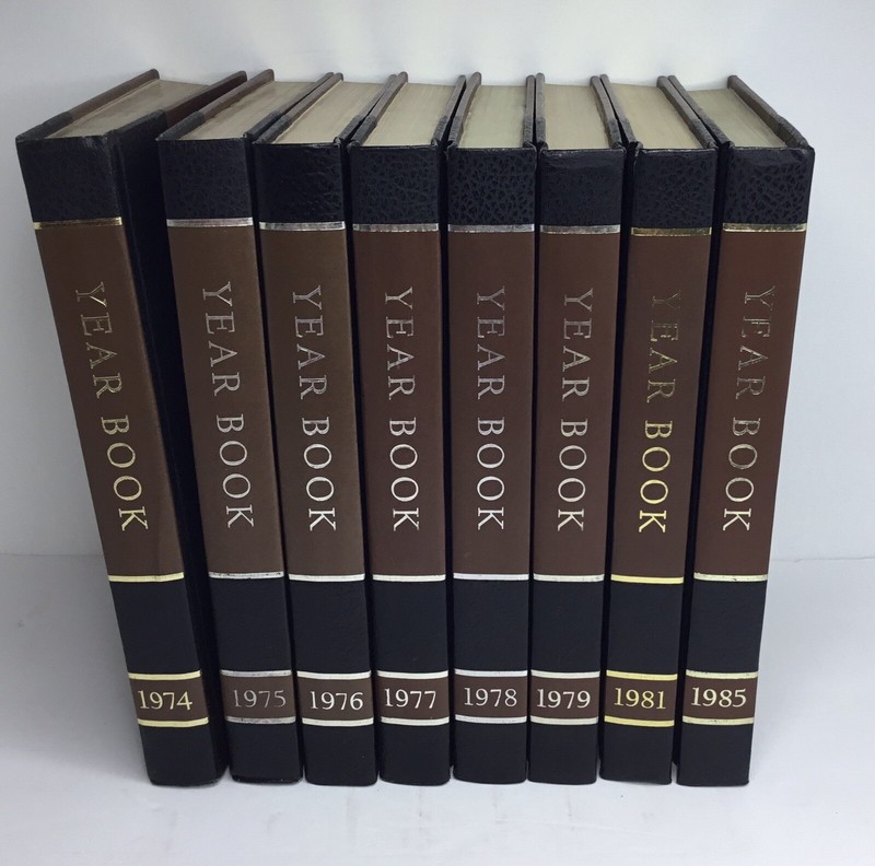 8 The World Book Encyclopedia Yearbooks 1974-1985 Review of Events Used