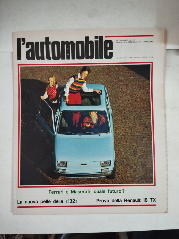 1974 02 3/338.1oz’ Automobile 3/10 Febbraio 1974 N.5/6 Year Xxx Ferrari Maserati