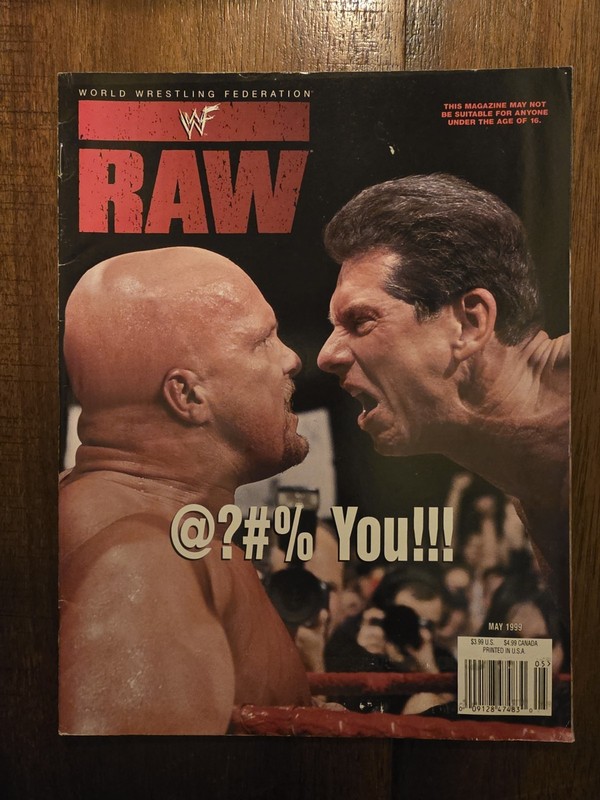 WWF RAW Magazine May 1999 Stone Cold Steve Austin Vince McMahon *Has Posters* gallery