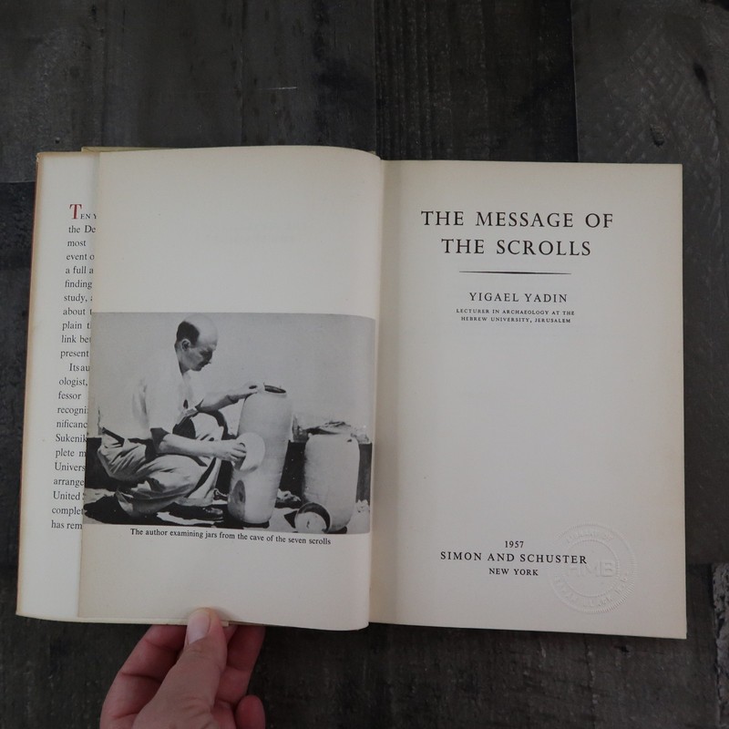 The Message of The Scrolls by Yigael Yadin 1957 HCDJ 3rd Printing gallery