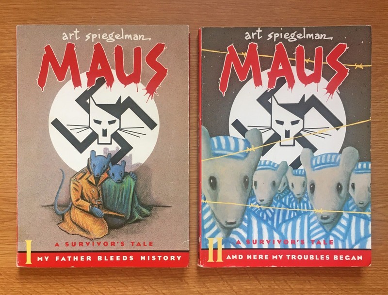 Art Spiegelman, Maus, Volumes 1 & 2, 1986 and 1991, paperback, VGC
