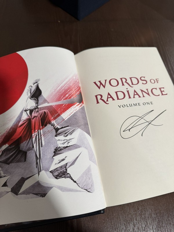 The Way of Kings and Words of Radiance, signed leatherbound editions gallery