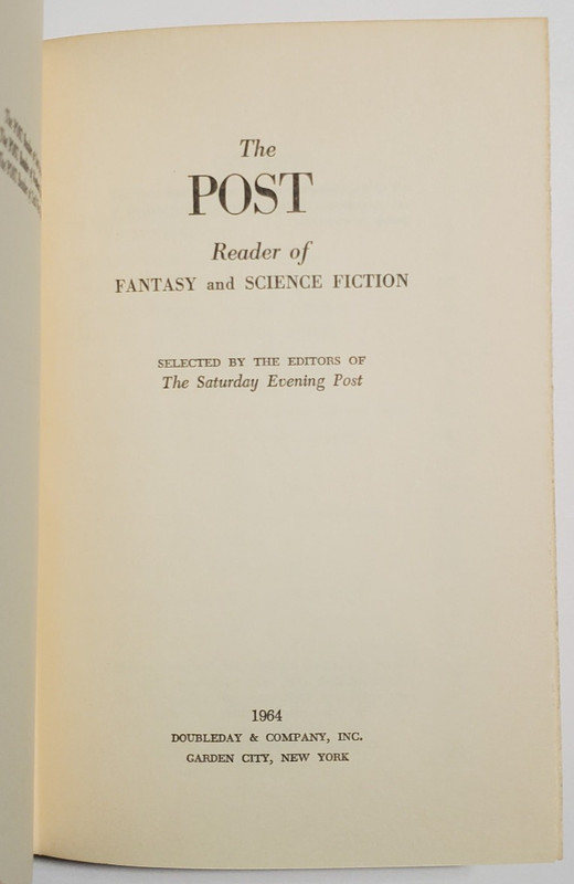 The Post Reader of Fantasy & Science Fiction of The Saturday Evening Post 1964 gallery