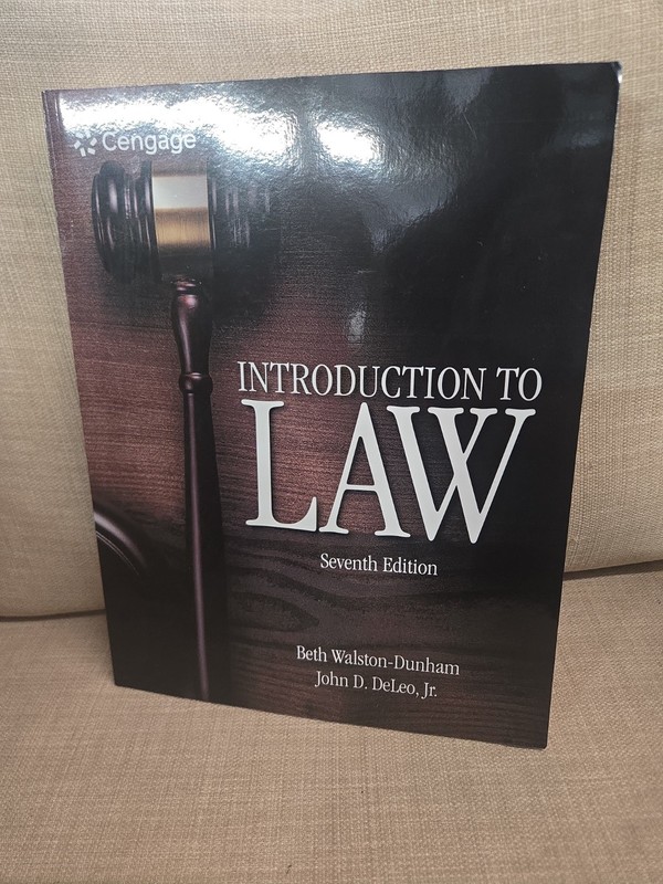 Mindtap Course List Ser.: Introduction to Law by Beth Walston-Dunham (2019,…