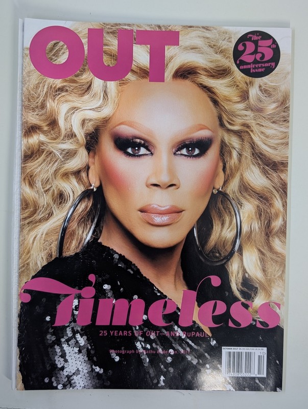 OUT Magazine October 2017 RuPaul 25th Anniversary Issue LGBTQ+ Culture