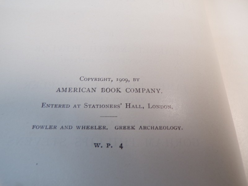 A Handbook of Greek Archaeology Harold North Fowler and James Rignall Wheeler HC gallery
