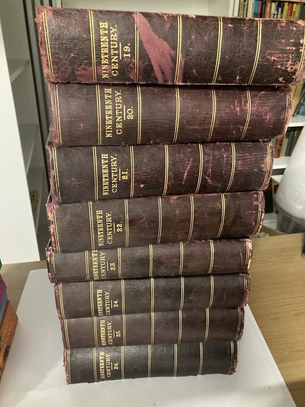 Nineteenth Century Encyclopaedia Leather Bound Volumes 19–26 Antique Books