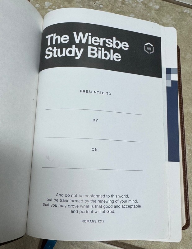 NKJV Wiersbe Study Bible - Brown Cowhide Genuine Leather gallery