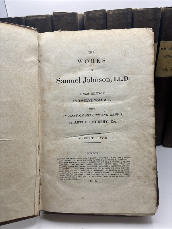 The Works Of Samuel Johnson Complete Set Of 12 Twelve Volumes (1816) Hardback gallery