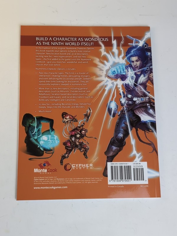 NUMENERA Character Options 1 & 2 RPG - Monte Cook Games gallery