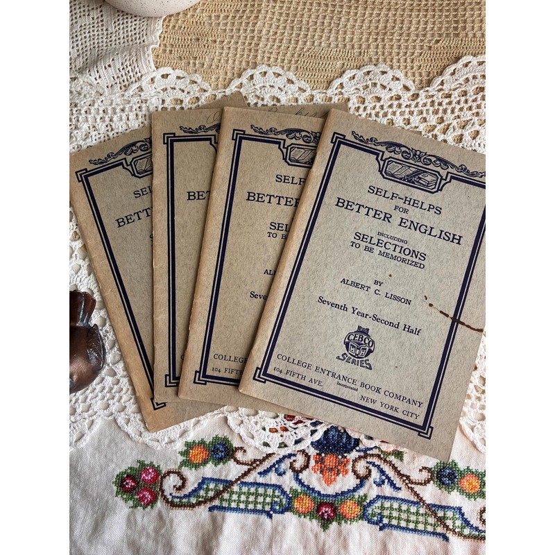 1932 Self Helps for Better English Lot of 4 Albert C. Lisson, College Entrance
