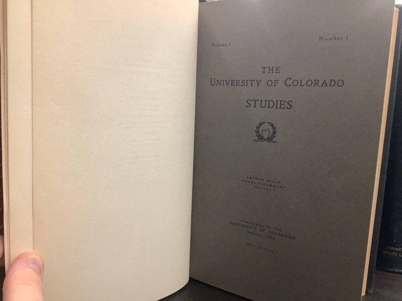 1902-11 University Of Colorado Studies Scientific Works 6 Vols. In 3 Illustrated gallery