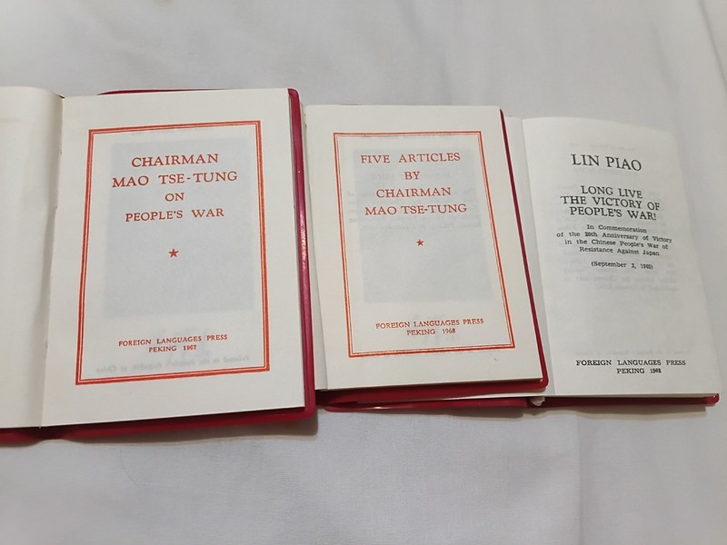 3 Diff. RED BOOKS from China, 1967-8-Vest Pocket size-in English-Mint Cond.