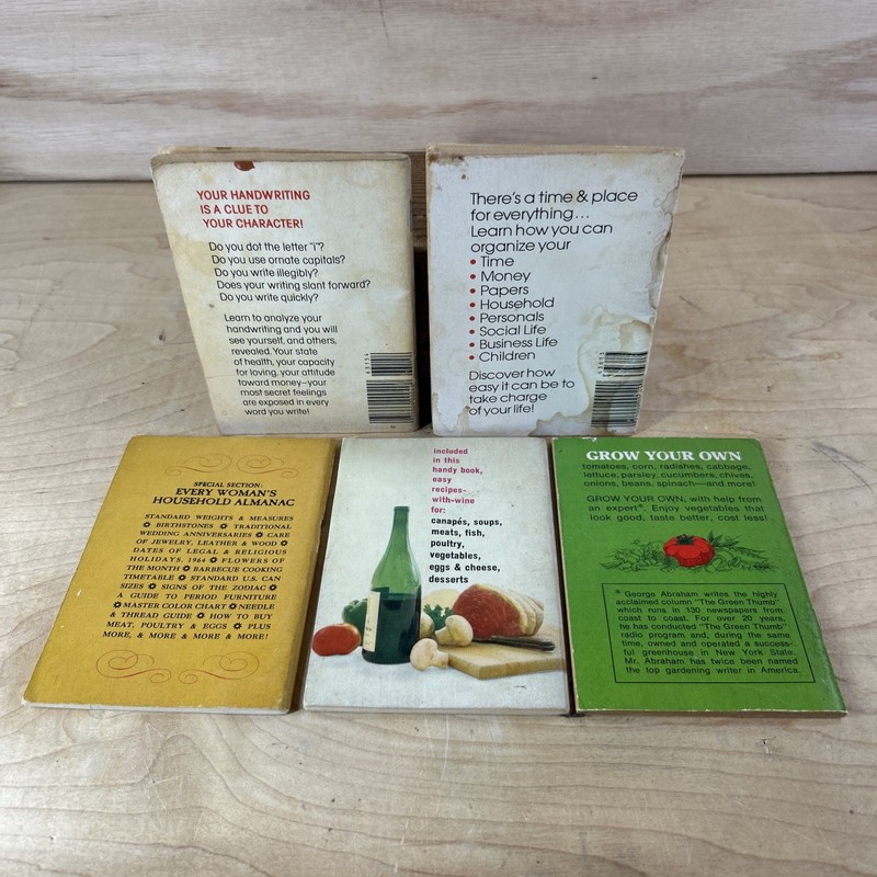 VTG Dell Purse Book Lot Of 5 Handwriting, Organize, Almanac, Wine Green, Thumb gallery