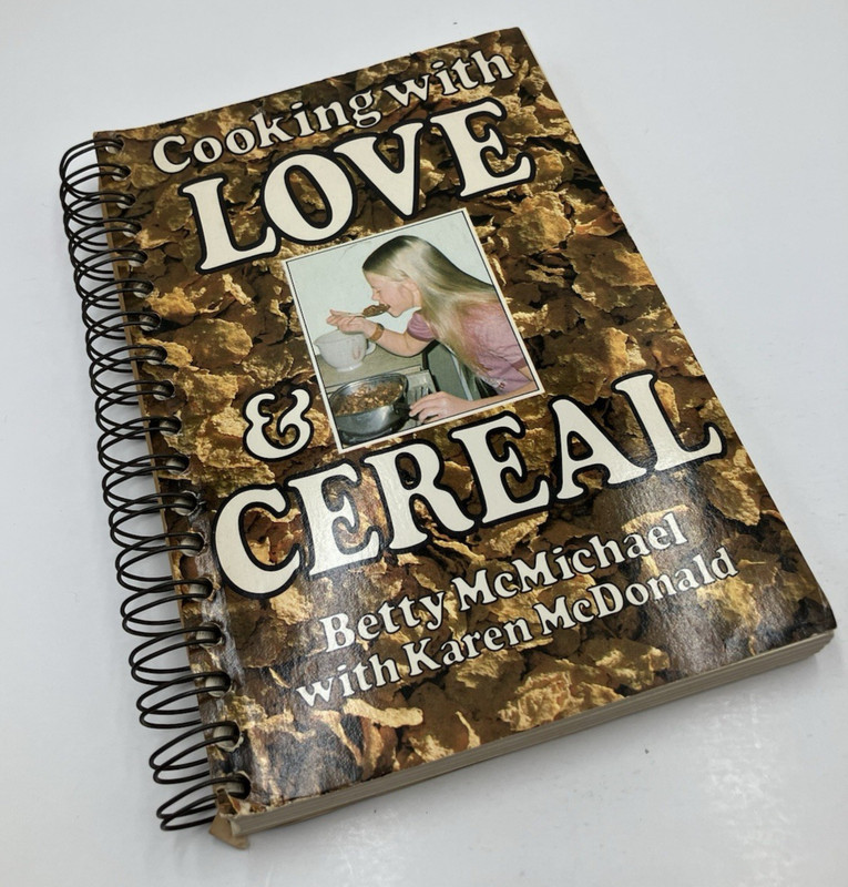 Cooking With Love and Cereal Vintage Spiral Cookbook Kellogg’s General Mills