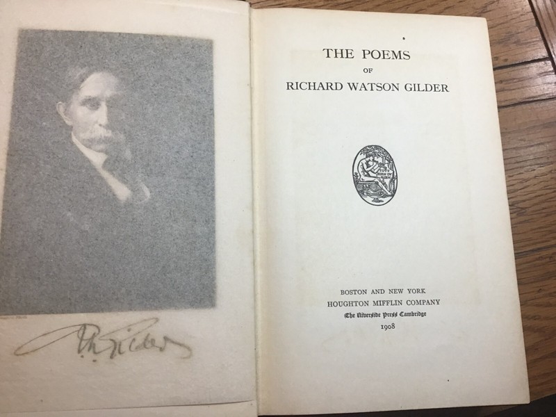 The Poems of Richard Watson Gilder 1908 Book w/Signed Drawing Rare Collectible gallery