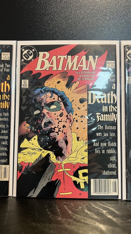 Batman #426-429 A Death in the Family 1-4 DC Comics (1988) Rare Newsstand Set gallery