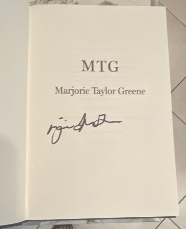 Marjorie Taylor Greene MTG Signed First Edition Hardcover 2023 gallery