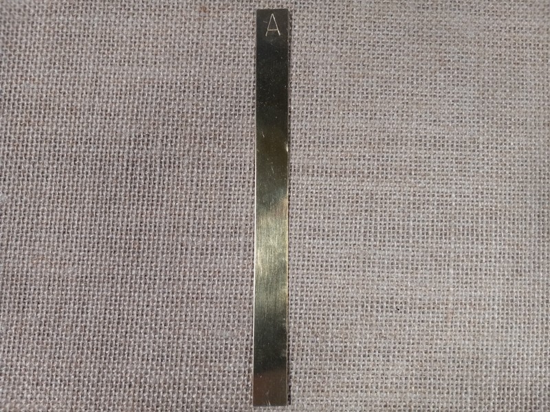 Stamped Brass Bookmark, Your Choice of Initial, 6"x.5" Vintage Minimalistic Look gallery