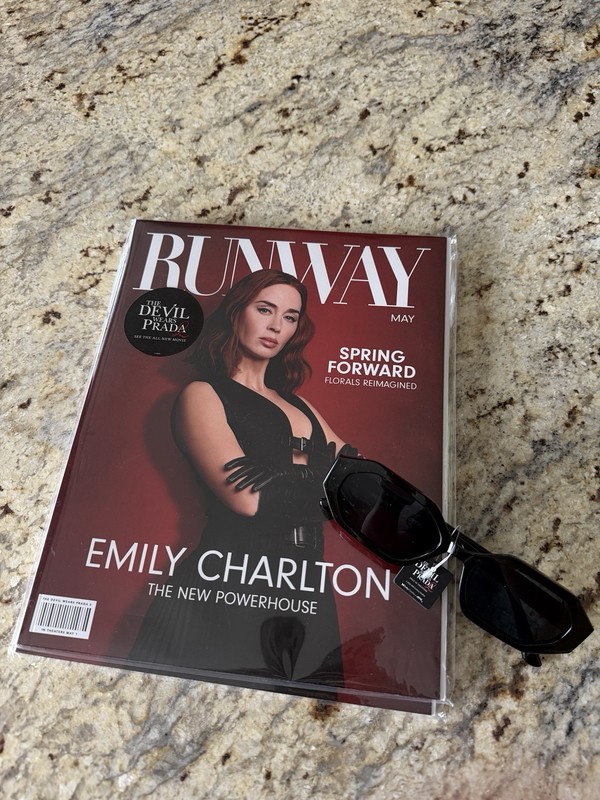 Runway Magazine May Issue Featuring Emily Charlton & sunglasses.