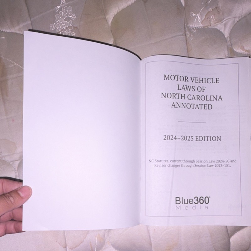 Blue360 Media Motor Vehicle Laws of North Carolina Annotated 2024-2025 Edition gallery
