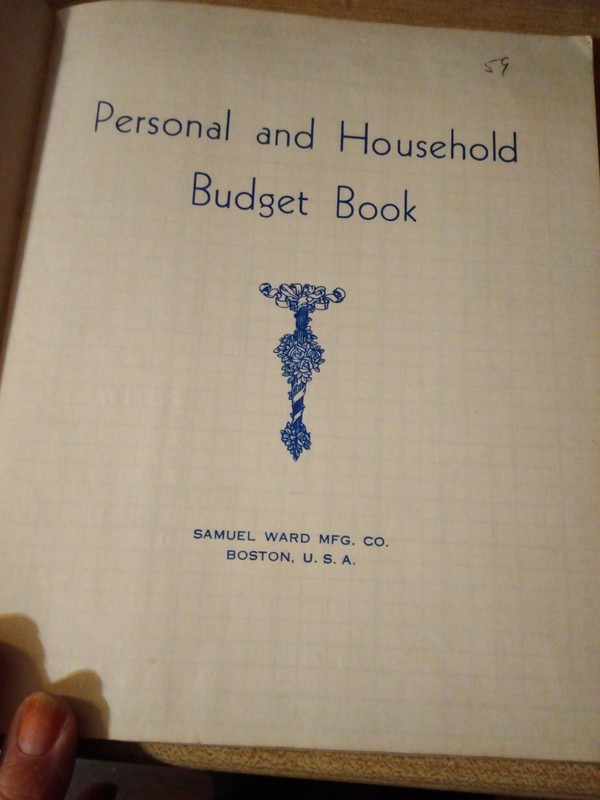 1958 Personal Household Budget Expense Ledger Book Samuel Ward Account Cost Used gallery