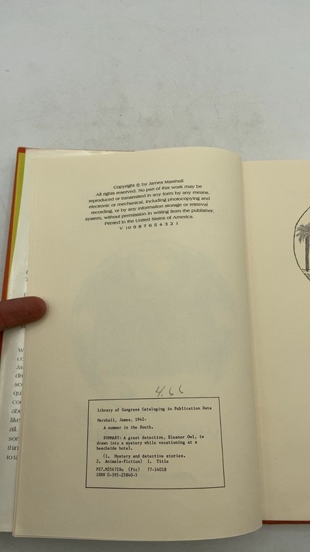 A Summer in the South James Marshall Hardcover First Edition 1977 gallery