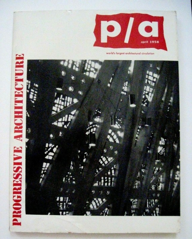 April 1958 Magazine «Progressive Architecture» w/ 264 Pages of Building Designs*