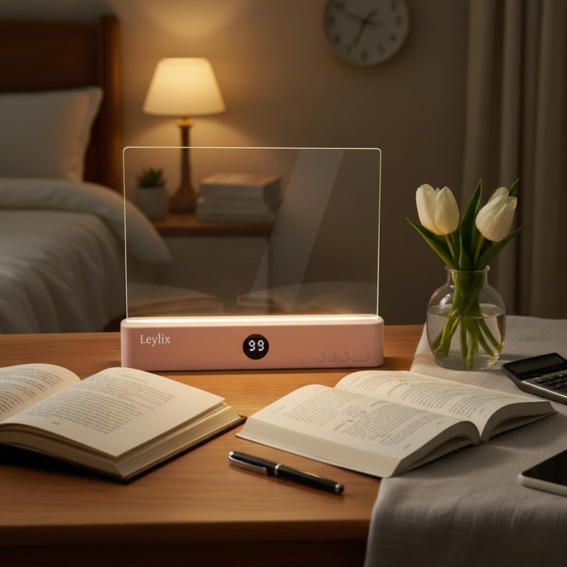 Flat Book Light for Reading in Bed, Eye Care Stepless Dimmable Reading Lamp w... gallery