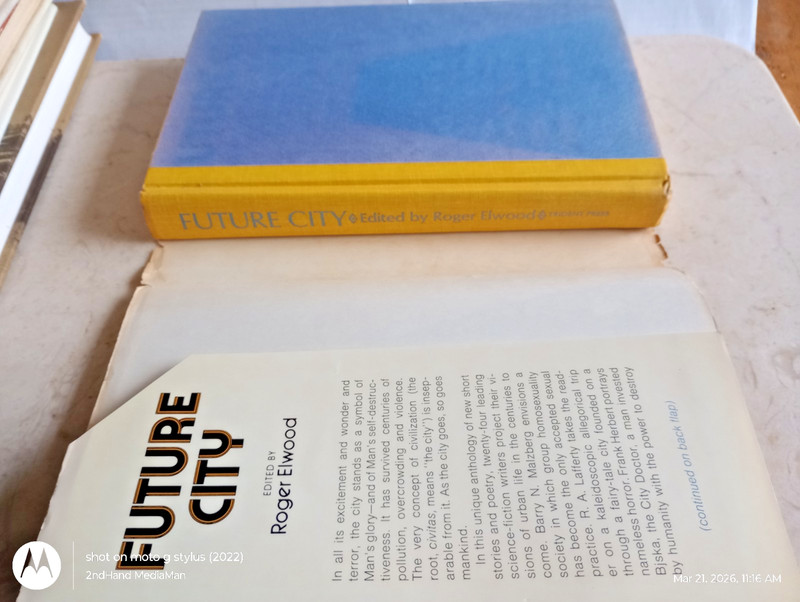 1973 1STpt FUTURE CITY ROGER ELWOOD HC/HARDCOVER/DJ BOOK gallery
