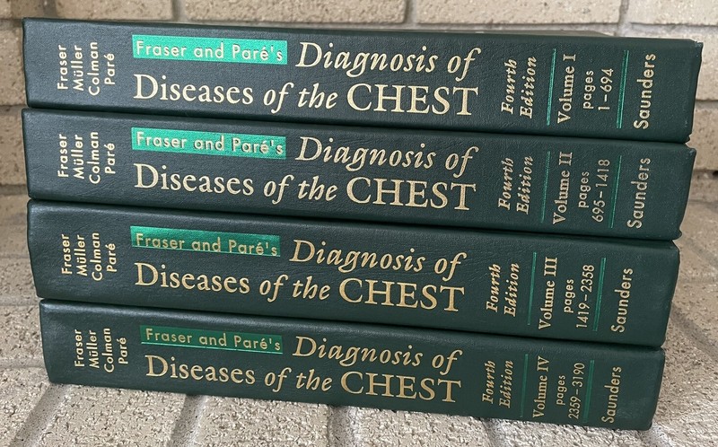 Fraser and Pare's Diagnosis of Diseases of the Chest 4 Volume Set 4th Ed 1999 gallery
