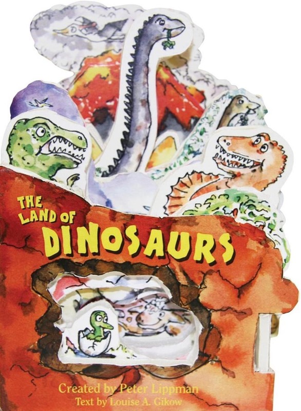 The Land of Dinosaurs: A Mini-House Book by Peter Lippman (English) Board Book B