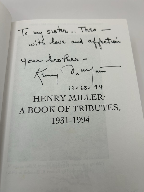 HENRY MILLER: A BOOK OF TRIBUTES, 1931-1994, Craig Standish, Limited Series gallery