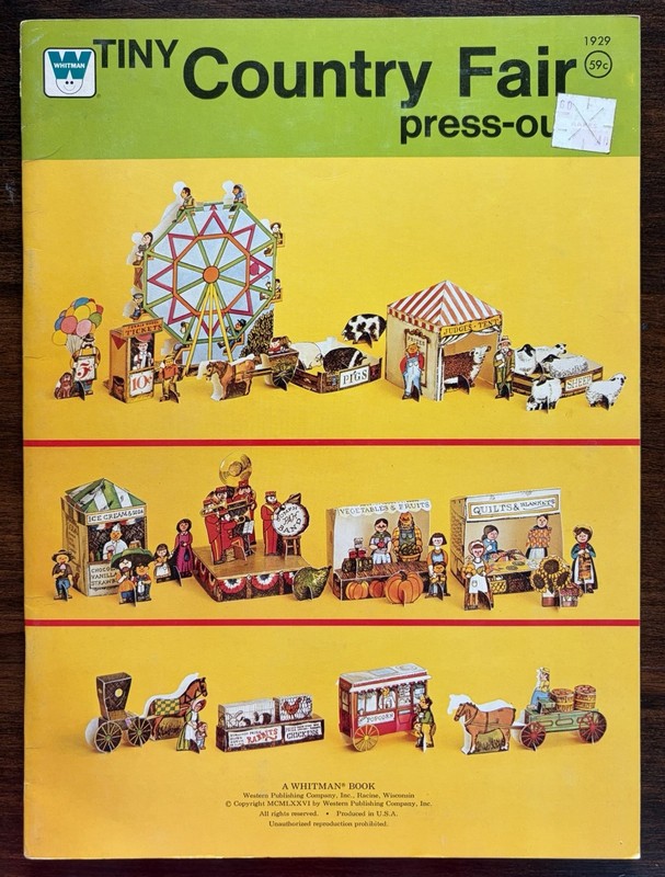Whitman Tiny Press-Out Set Of 5 Books, Vintage 1976 Farm, Safari, Campsite, Etc. gallery
