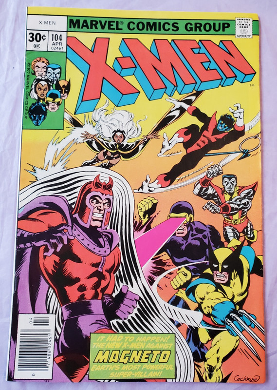 The X-Men #104 Marvel Comics 1977 in Excellent Condition 8.5 VF+