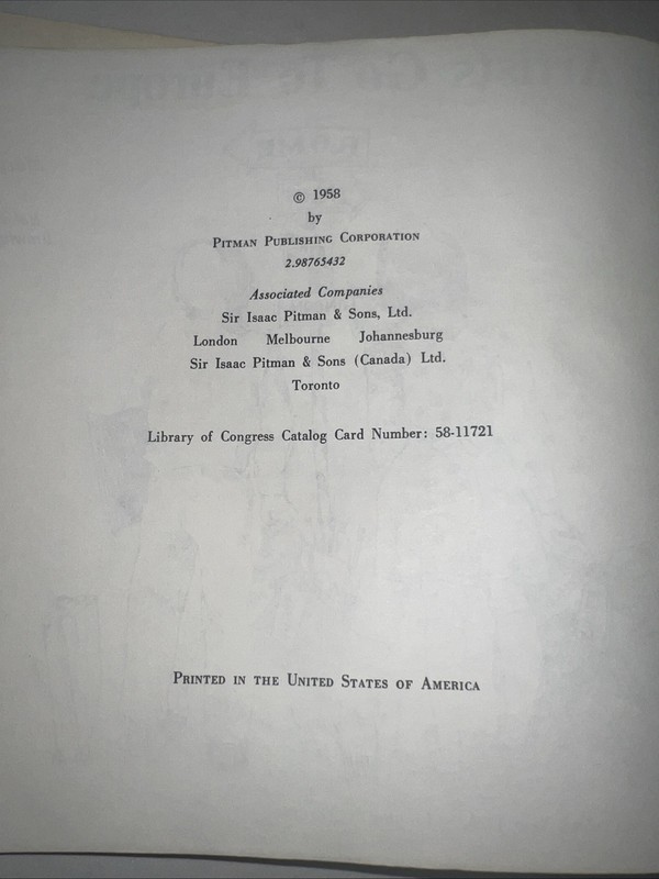1958 Rare Find: “Young Artists Go to Europe”. (Pitman #27), M.B. Diller gallery