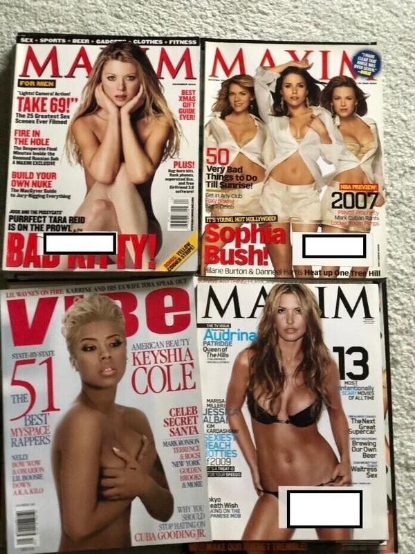 (3) Maxim (1) Vibe magazines Tara Reid Keyshia Cole Topless Audrina Patridge