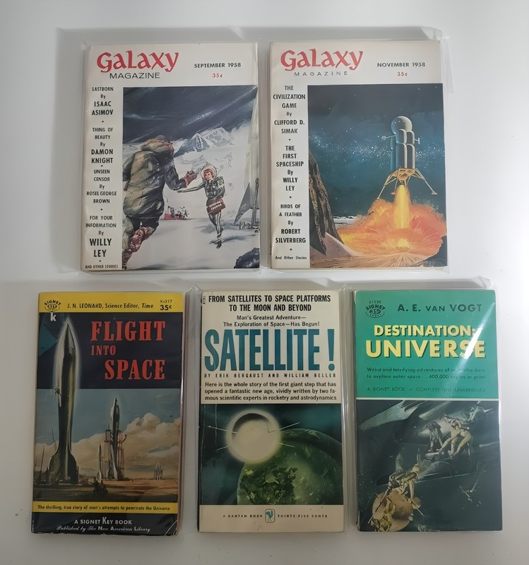 Vintage 1950s Science Fiction Lot – Van Vogt, Asimov, Silverberg, Knight & Simak