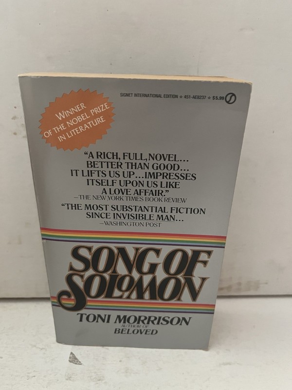 SONG OF SOLOMON by Toni Morrison 1st Signet Ed 22nd Print PB 1978 Good/Very Good