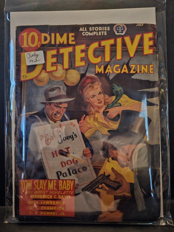 VTG Dime Detective Magazine Pulp July 1942 Vol. 39 #4 Bad Girl gga Cover Art VG gallery