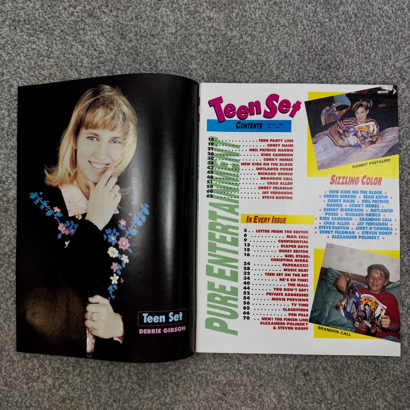 Teen Set Magazine January 1990 NKOTB Corey Haim Jay Ferguson & Debbie Gibson gallery