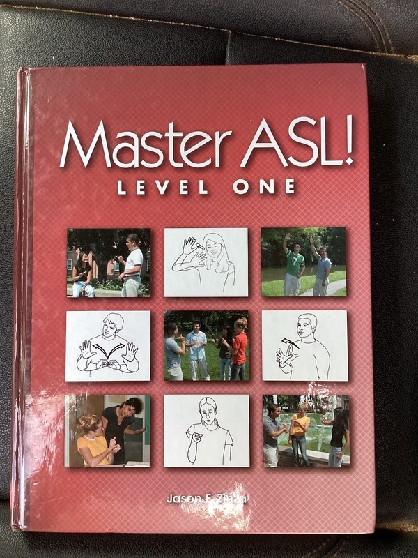 Master ASL! Level One Textbook Jason Zinza Hardcover with DVD 9781881133209