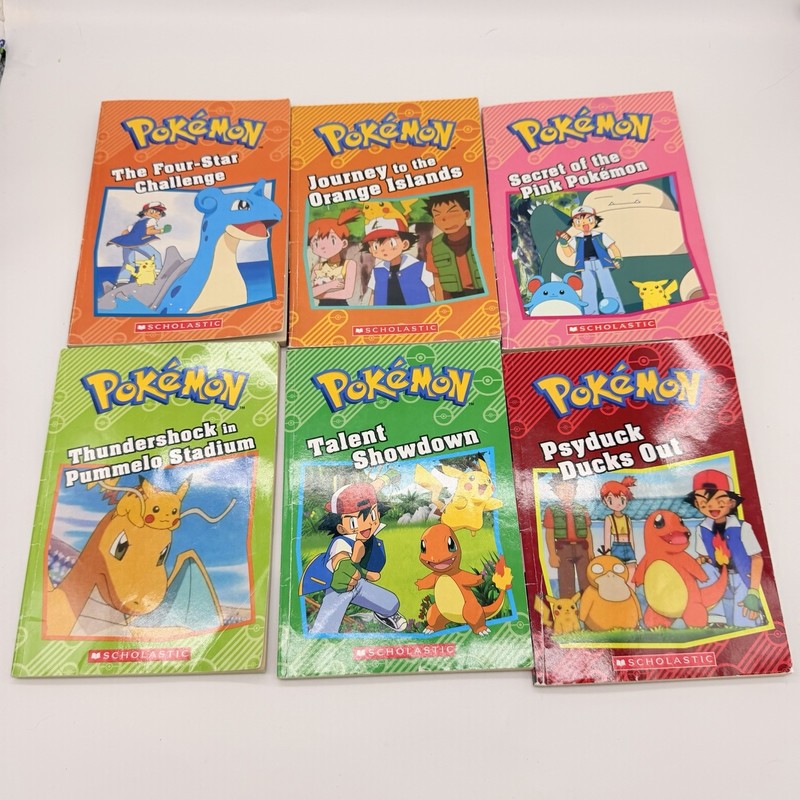 Lot of 6 Pokemon Scholastic Reader Books Pikachu Snorlax Charzard
