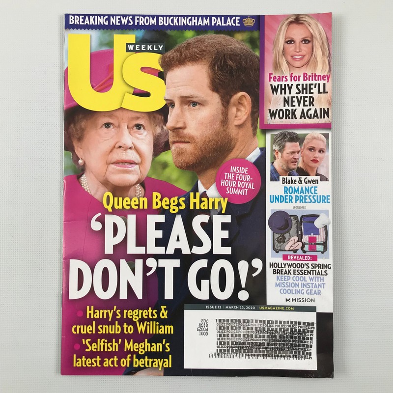 US Weekly March 23, 2020 Subscription Edition Cover: Prince Harry