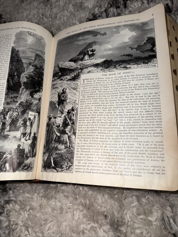 THE HOLY BIBLE, CONTAINING THE OLD AND NEW TESTAMENTS LEATHER BOUND INDEXED RARE gallery