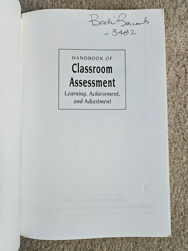 Educational Psychology Ser.: Handbook of Classroom Assessment (PB, 1996) gallery